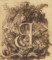 Diseño ornamental para la letra B